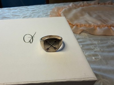 LHN Sterling Silver Arrow mens ring size 9.5