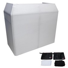 ProX XF-MESA MK2 DJ Facade Table Station with White/Black Scrim  Scrim Bags ...
