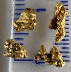 4 genuine, natural, Australian gold nuggets 0.87 gram gross