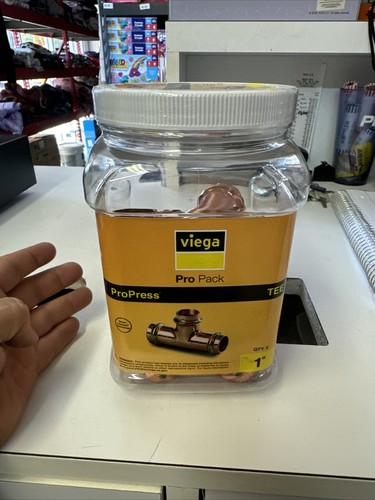 Viega ProPress 1" x 1" x 1" Copper Press Tee, Smart Connect (Pack of 5) 77470