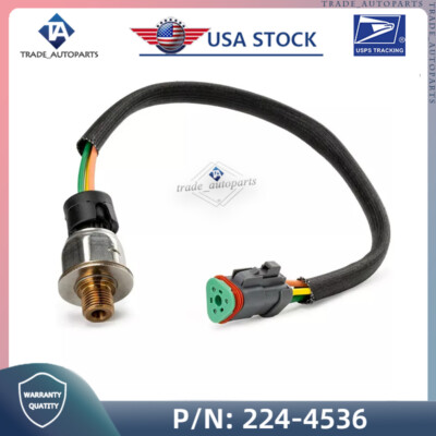 #ad Fuel Injection Pressure Sensor 224 4536 For Caterpillar CAT Engine Truck C7 C9 $20.98