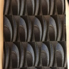 George Machado 100% Silk USA Made Tie Necktie Blue Gray Black Geometric FS!