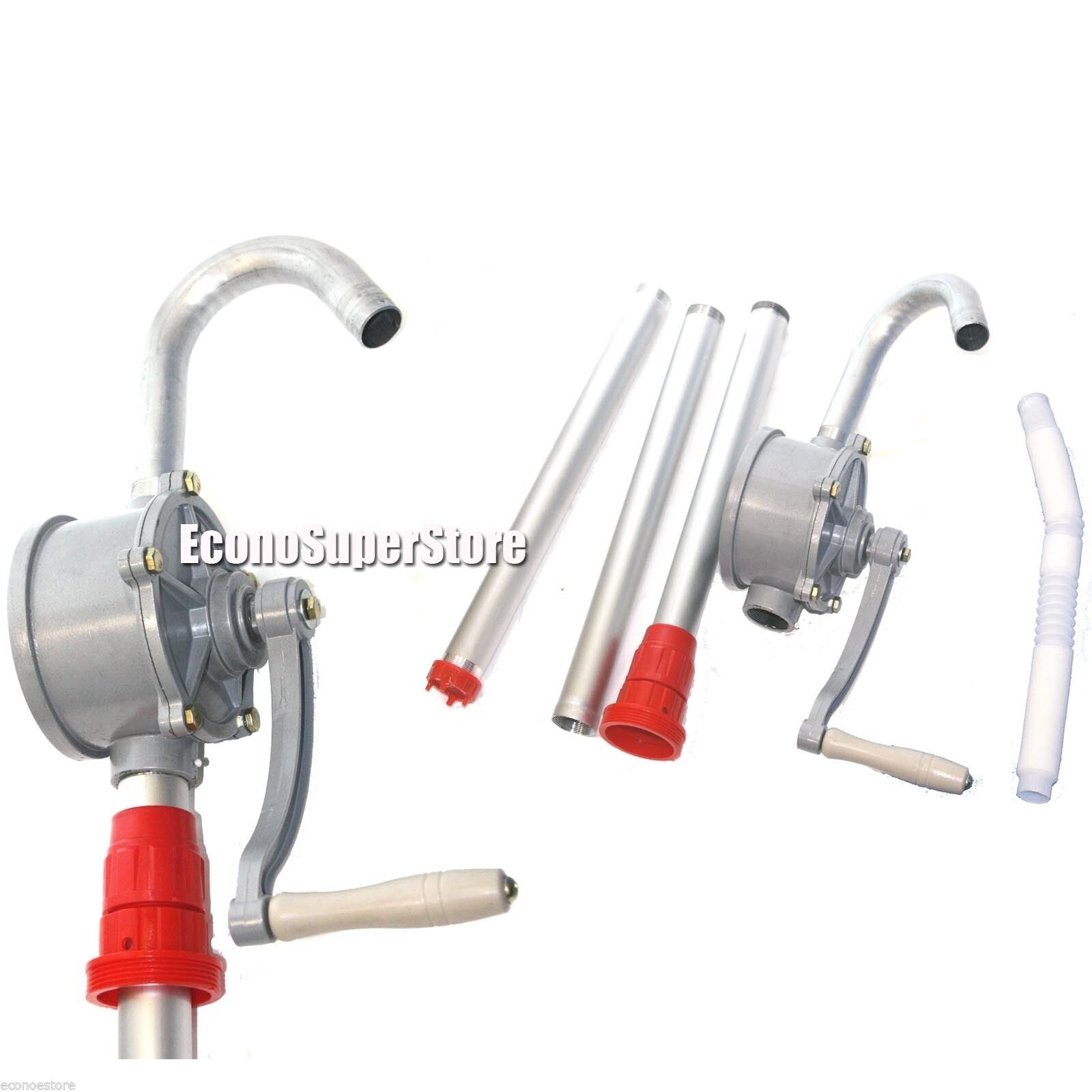 Hand Crank Aluminum Rotary Gas Oil Fuel Hand Pump 10 GPM Self Priming Dispenser