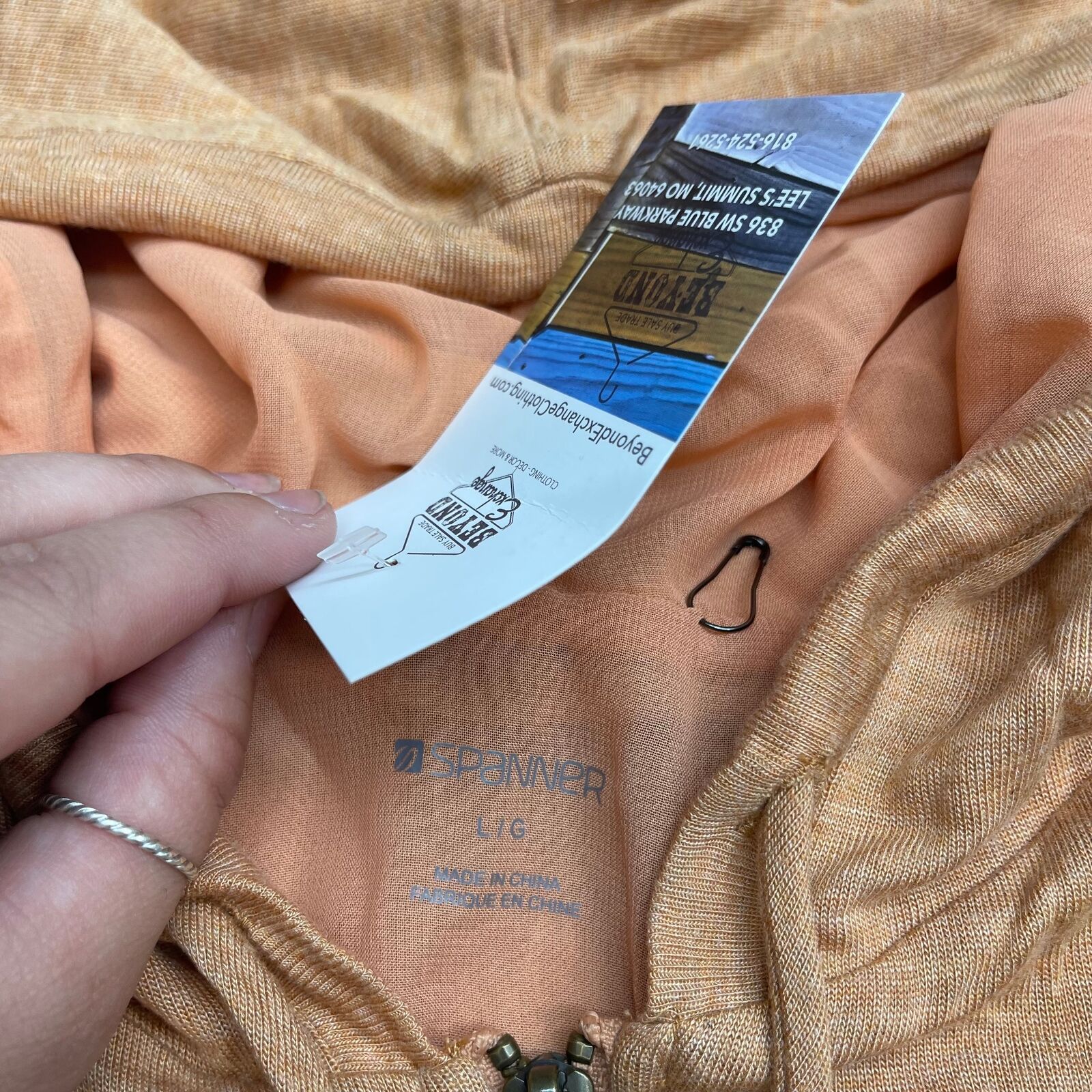 Spanner Orange Lightweight Hooded Jacket Women’s … - image 3