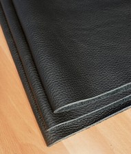 Leder Lederstücke Lederzuschnitt DIN-A4/A3/40x40cm, keine Lederreste, Schwarz