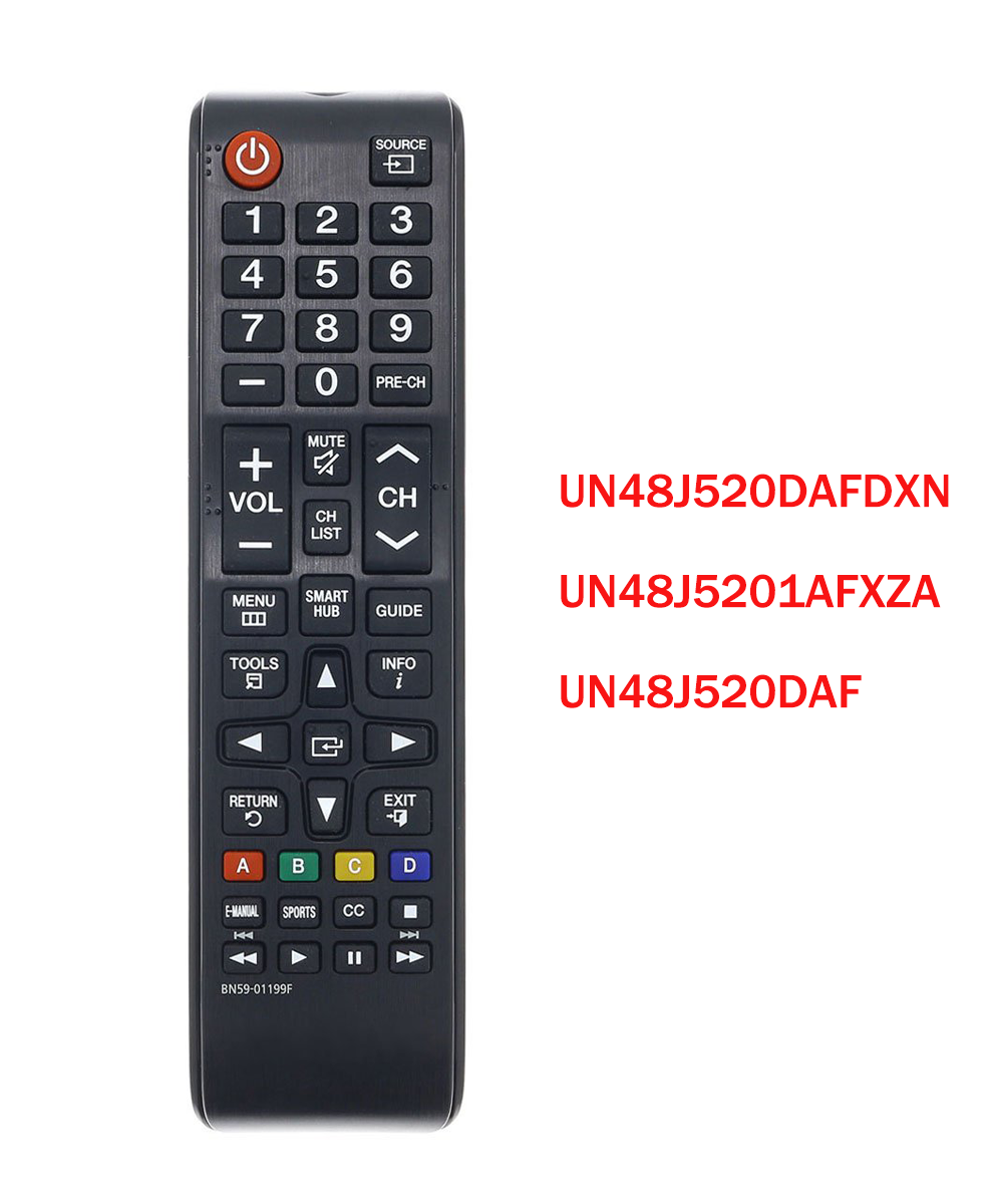 Samsung TV Replace Remote for UN48J520DAFDXN UN48J5201AFXZA UN48J520DAF