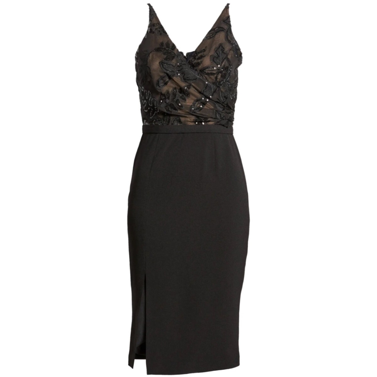 dress the population giulia Dress the Population Women' Dress Giulia sequin bodice crepe sheath Sz L  BLACK