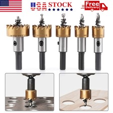 5PCS Hole Serration Kit HSS Steel Drill Bit Set Cutter Tool For Metal Wood Alloy