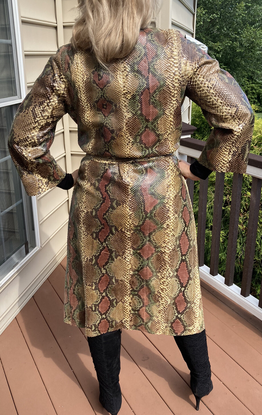 Samuel Roberts Genuine python leather snakeskin w… - image 3