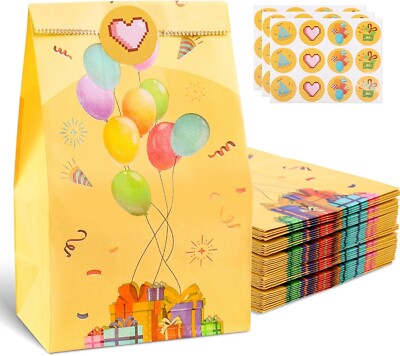 LovesTown 36PCS Party Favor Bags, Small Gift Bags Treat Bags Balloon Paper Bags