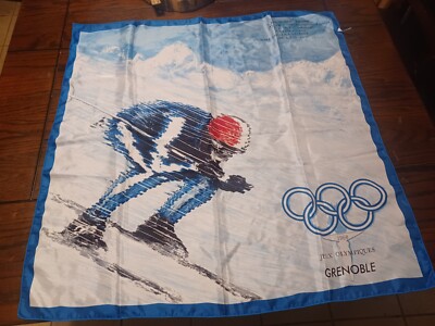Foulard Carré Collector JO Grenoble 1968 - Vintage France