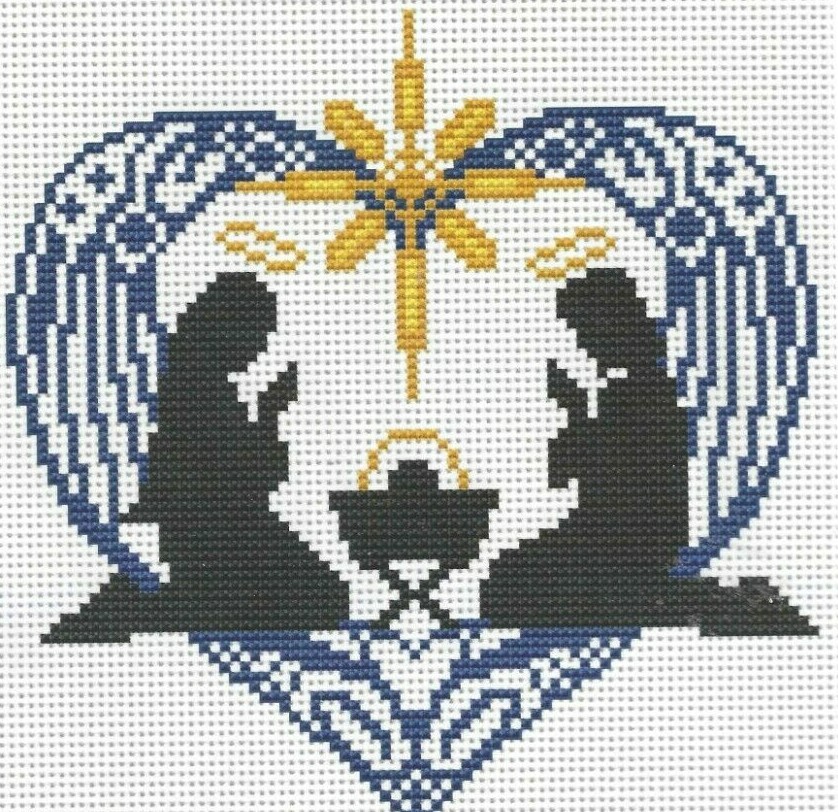 NATIVITY ON ANGELS WINGS--Religious--Christmas--Counted Cross Stitch Pattern | eBay nativity-on-angels-wings-religious-christmas-counted-cross-stitch-pattern-ebay