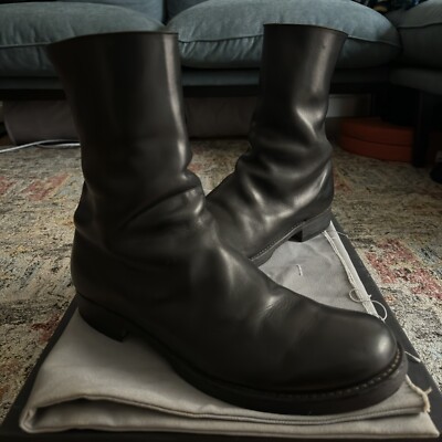 Bottes zippées en cuir spirale marque japonaise Lien Guidi