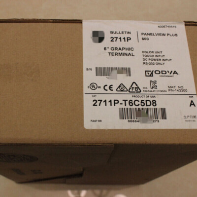 2711P-T6C5D8 /A AB PanelView Plus 6 600 Color Touch RS-232 DC 6'' US