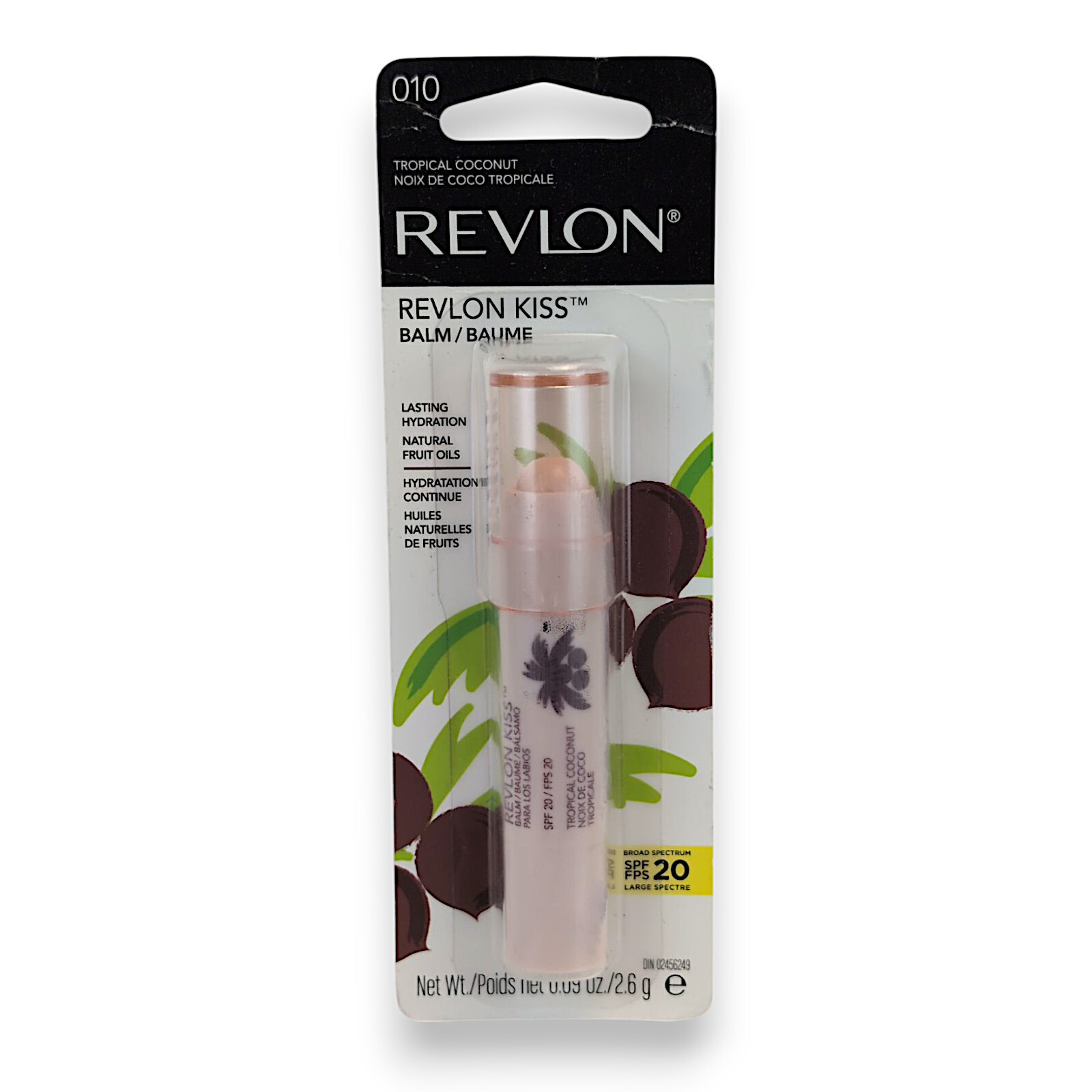 Revlon Kiss SPF 20 Hydrating Lip Balm in Tropical Coconut 010  -image
