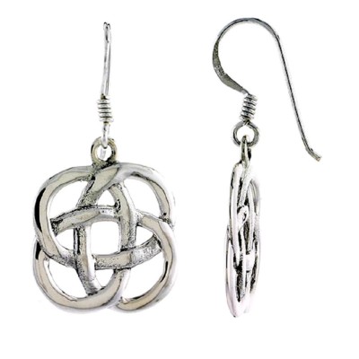 Orecchini Pendenti Donna Con Nodo Celtico In Argento 925, Idea Regalo Elegante In Confezione Regalo
