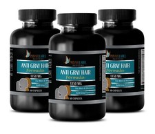 Prevent Gray Hair from Growing - ANTI GRAY HAIR FORMULA - 3 Bottle 180 Capsules
