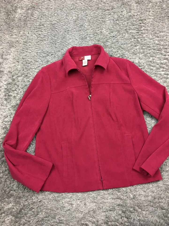 Chaqueta JM Collection Mujer Talla 4P Pequeña Rosa Cremallera Completa Foto 3 de 4