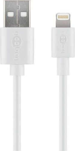 USB Sync- & Ladekabel für iPhone iPad Apple Lightning MFi-Certified 1,0m weiss - Bild 1 von 5