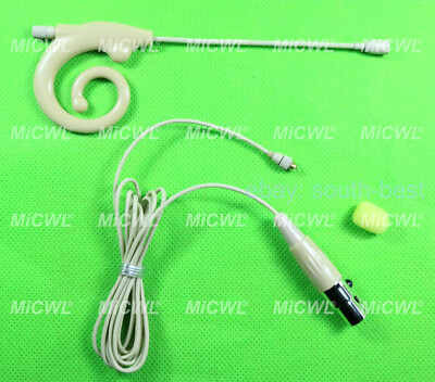 Snail ear Microphone For Shure Audio-Technica Sennheiser MiPro Detachable Wire