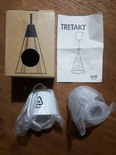 IKEA Light Pendant With Frosted Glass Lamp Shade Tretakt Hanging Lighting