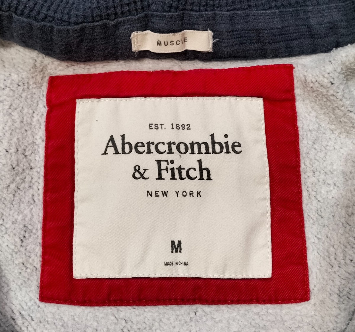 廃盤　新品未開封Abercrombie & Fitch Colden30mL Abercrombie & Fitch Hoodie VINTAGE Men's Navy Blue Full Zip