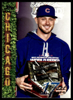 2018 Topps Kris Bryant #KB-22 Highlights Hank Aaron Award Chicago Cubs
