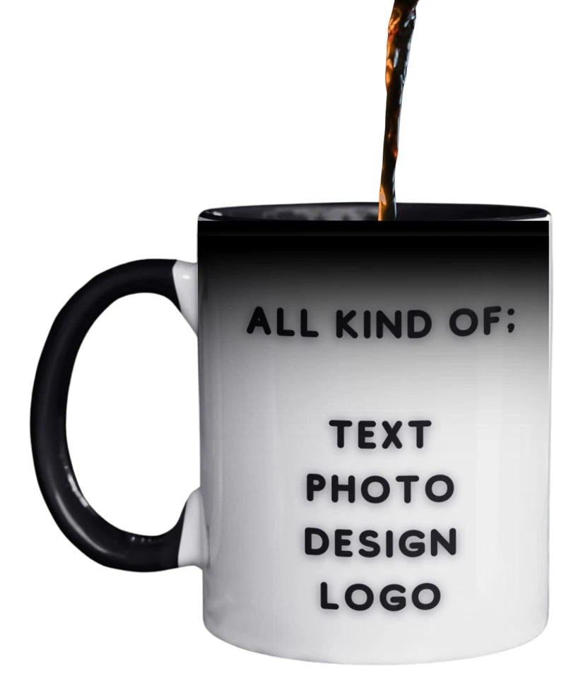 Taza mágica - Taza mágica de porcelana de alta calidad - Tazas de café personalizadas para regalo Foto 2 de 3