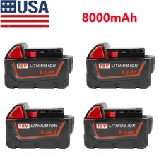 2-4Pcs 8.0Ah for Milwaukee for M18  Lithium Extended Capacity Battery 48-11-1880