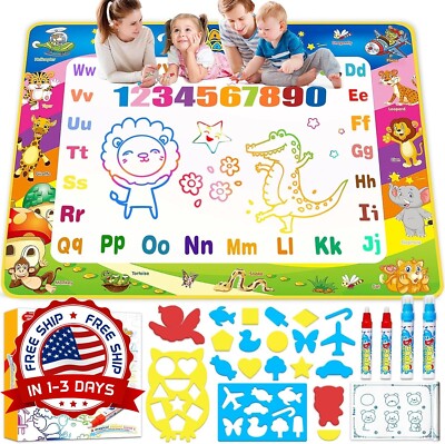 Alfombra extra grande para niños, para dibujar y colorear. Juguetes educativos