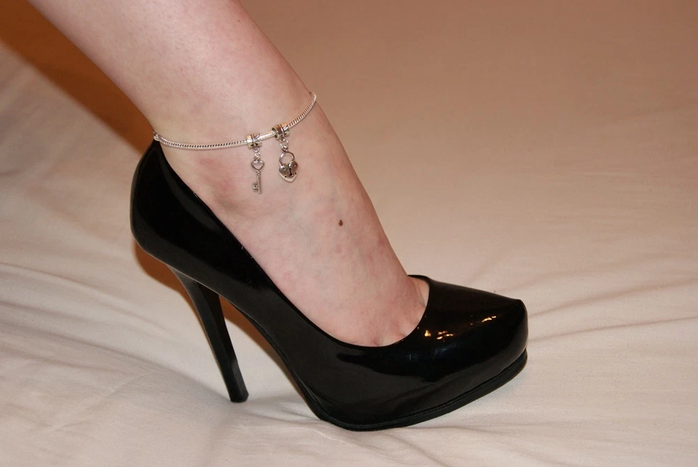 Sexy Euro Anklet Ankle Chain Jewellery Lock and Key Keyholder