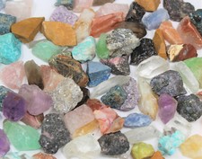 8 oz Rough Natural Stones Wholesale Bulk Lot: Raw Mixed Assorted Crystals