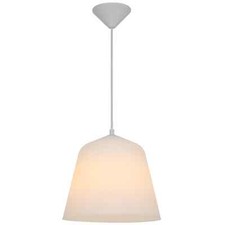 Image of Pendant Ceiling Light Classic White Adjustable Plastic Shade Diameter 270mm New