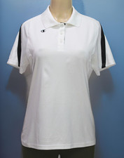 Champion Performance Women's Polo Shirt Short Sleeve White Size L