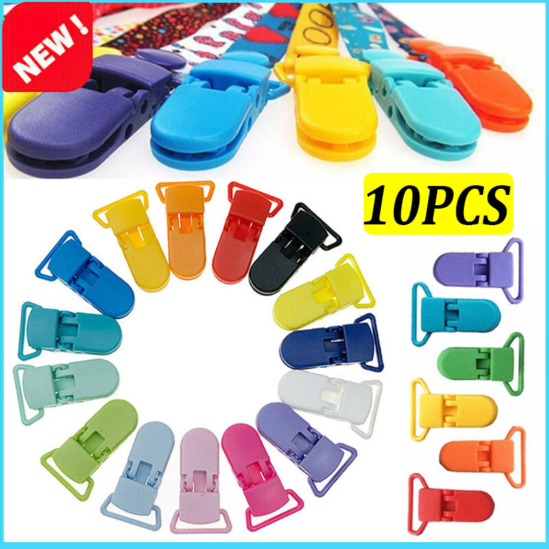 10pcs Baby Safe Dummy Plastic Pacifier Clip Holder Soother DIY Making Colorful eBay