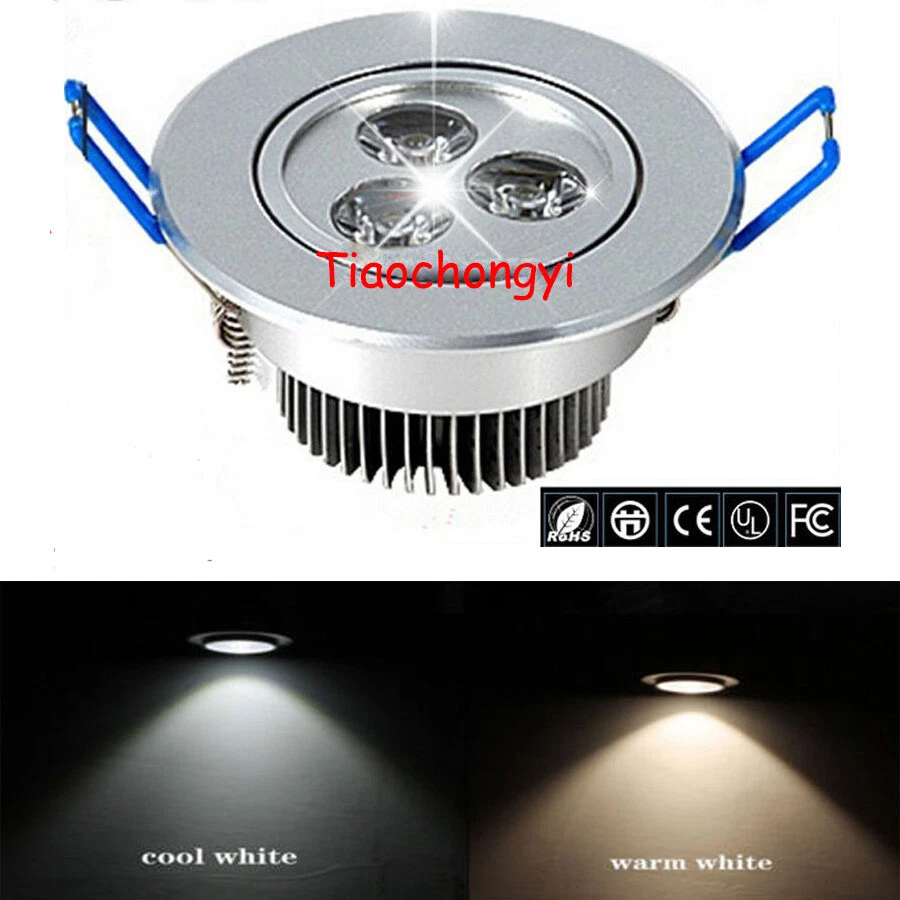 3W 3 Leds LED Downlight Recessed Ceiling Light Lamp Spotlight AC85-265V | eBay