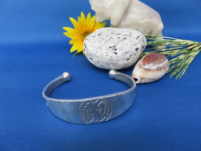 NIGER African Ethnic Jewelry Tuareg TOUAREG WHITE METAL BRACELET J