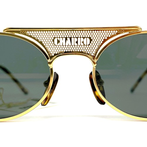NOS vintage CHARRO 4366B By POLAROID sunglasses - 80's Italy - Large - Gold - Picture 3 of 13