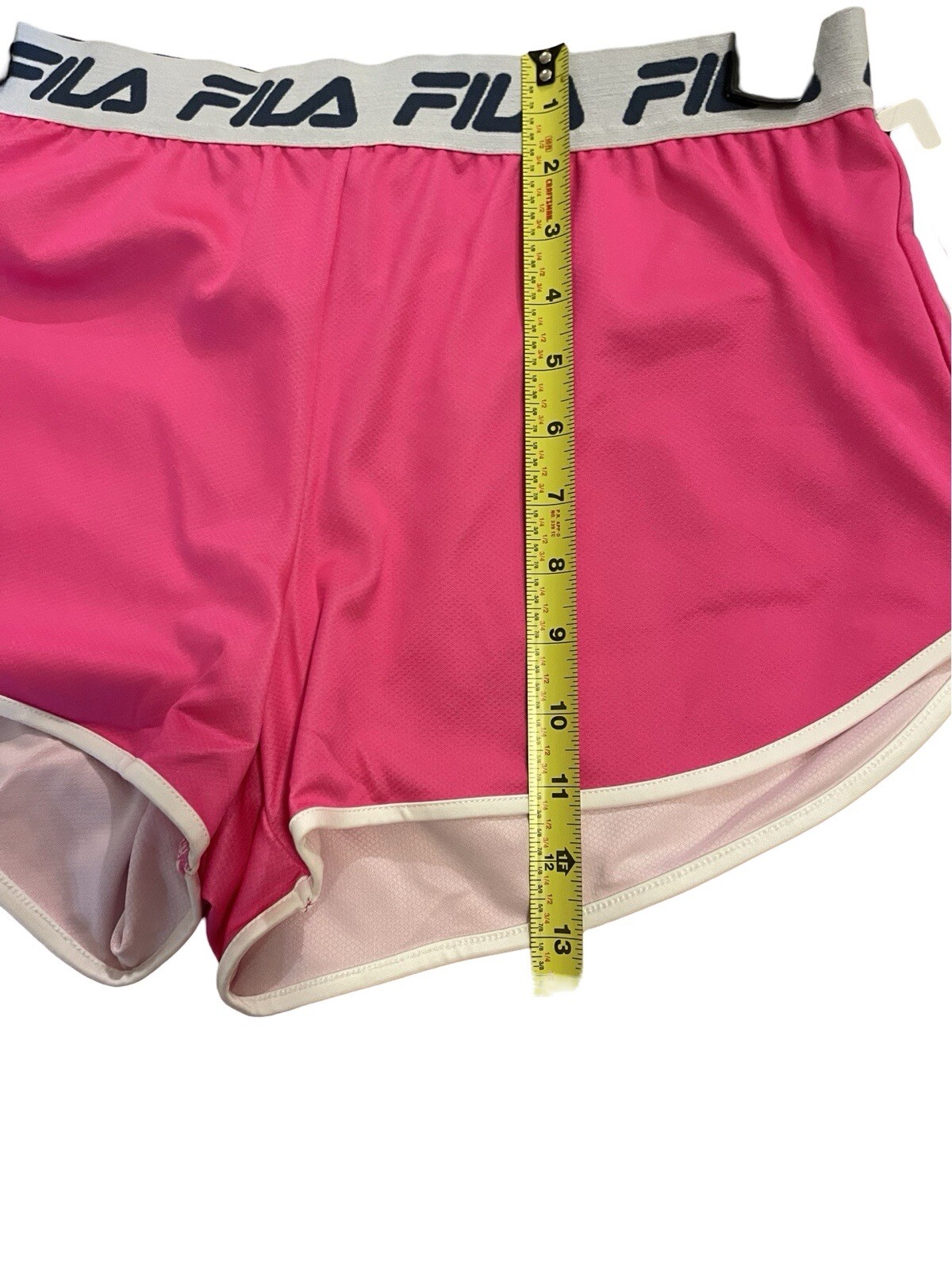 FILA Pantaloncini da allenamento atletico rosa brillante nuovi con etichette taglia media
