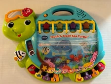 VTech Touch and Teach  Turtle Interactive Learning Book Music  Tested