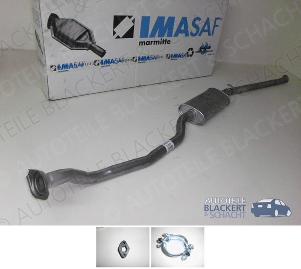 Imasaf Auspuff Mitteltopf+ZubehöR FüR Peugeot 205 Ii 1.4 55/62KW O.Kat 1987-1998-image