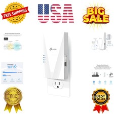AX1500 WiFi Extender Internet BoosterRE500X, WiFi 6 Range Extender Covers up ...