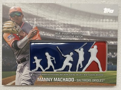 2018 TOPPS SERIES 1 MANNY MACHADO #PWPMM PLAYERS WEEKEND LOGO PATCH ORIOLES