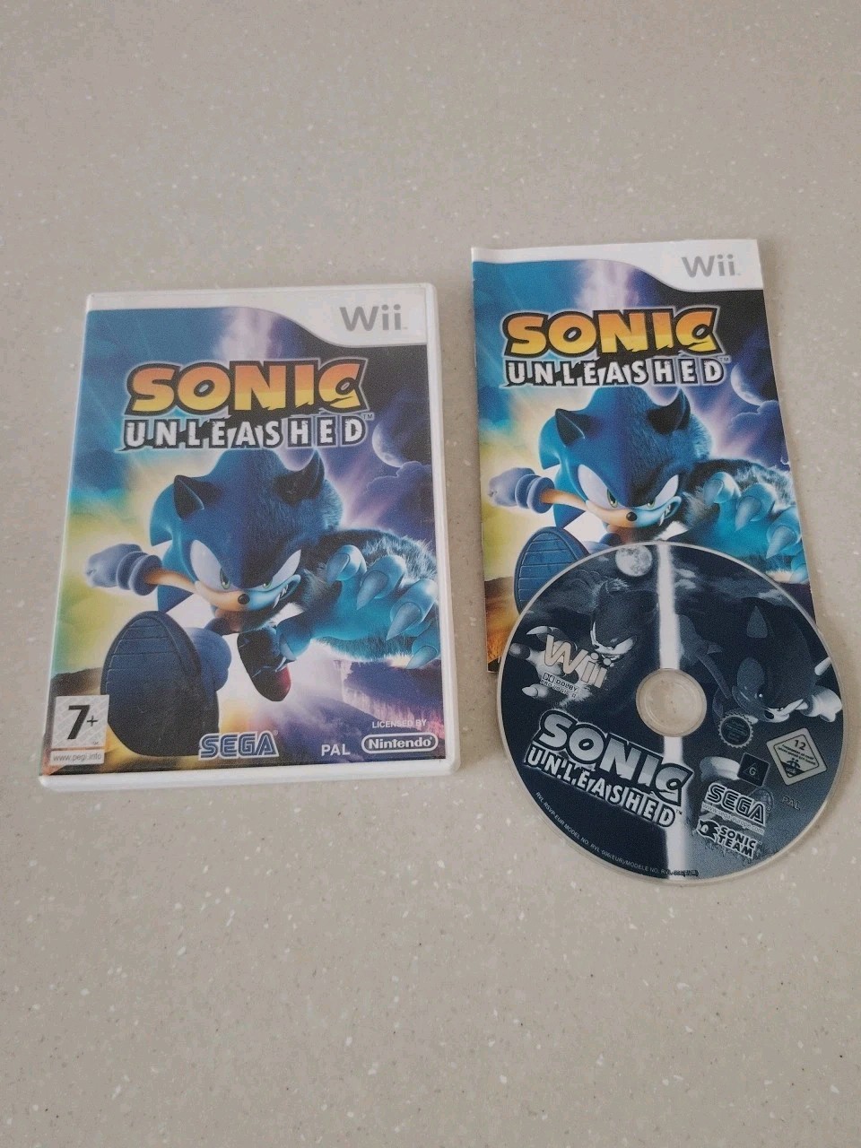 Sonic Unleashed Nintendo Wii PAL Sega Game with Manual (Z)