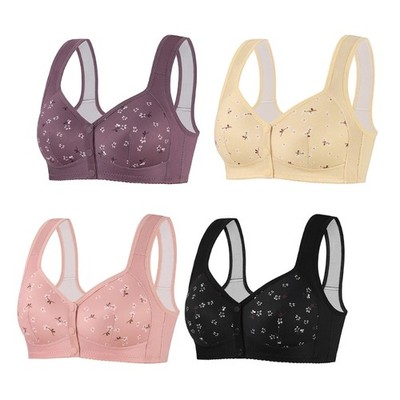 Front Close Bra for Women Comfort Wirefree Bra Full Coverage Bras Brassiere