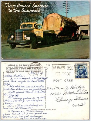 Five Houses Enroute To The Sawmill Tacoma WA Postcard