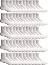 180 Units of Kids Cotton Quarter Ankle Socks In White Size 4-6 - Boys Ankle Sock
