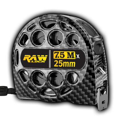 PREMIUM Carbon Maßband Wasserdicht Edelstahl 7,5m - UK CM & ZOLL