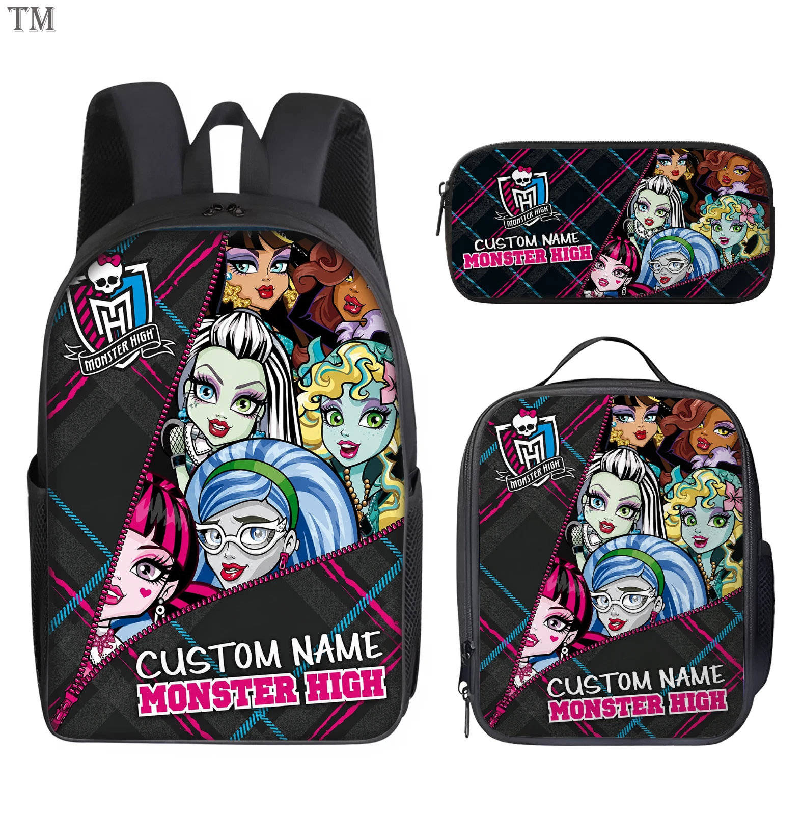 Girls Backpack Set Lunch Bag Pencil Case School Bag Cute Fashion Design