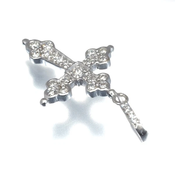 Auténtico Colgante Loree Rodkin Cruz Gótica Diamante Mediano Oro Blanco 18K 750 Foto 3 de 4